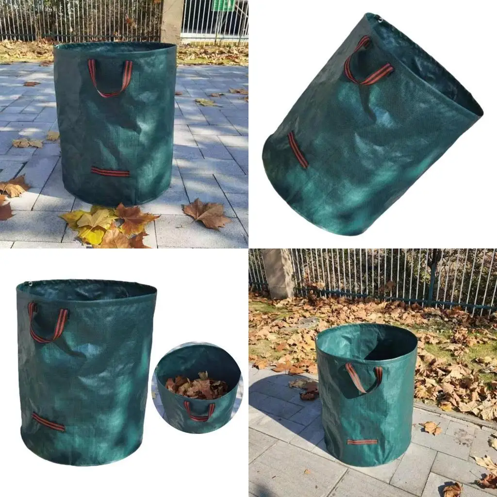 F19B Heavy Duty Garden Waste Collection Bags 300L Waterproof And Foldable For Yard Leaves And Debris