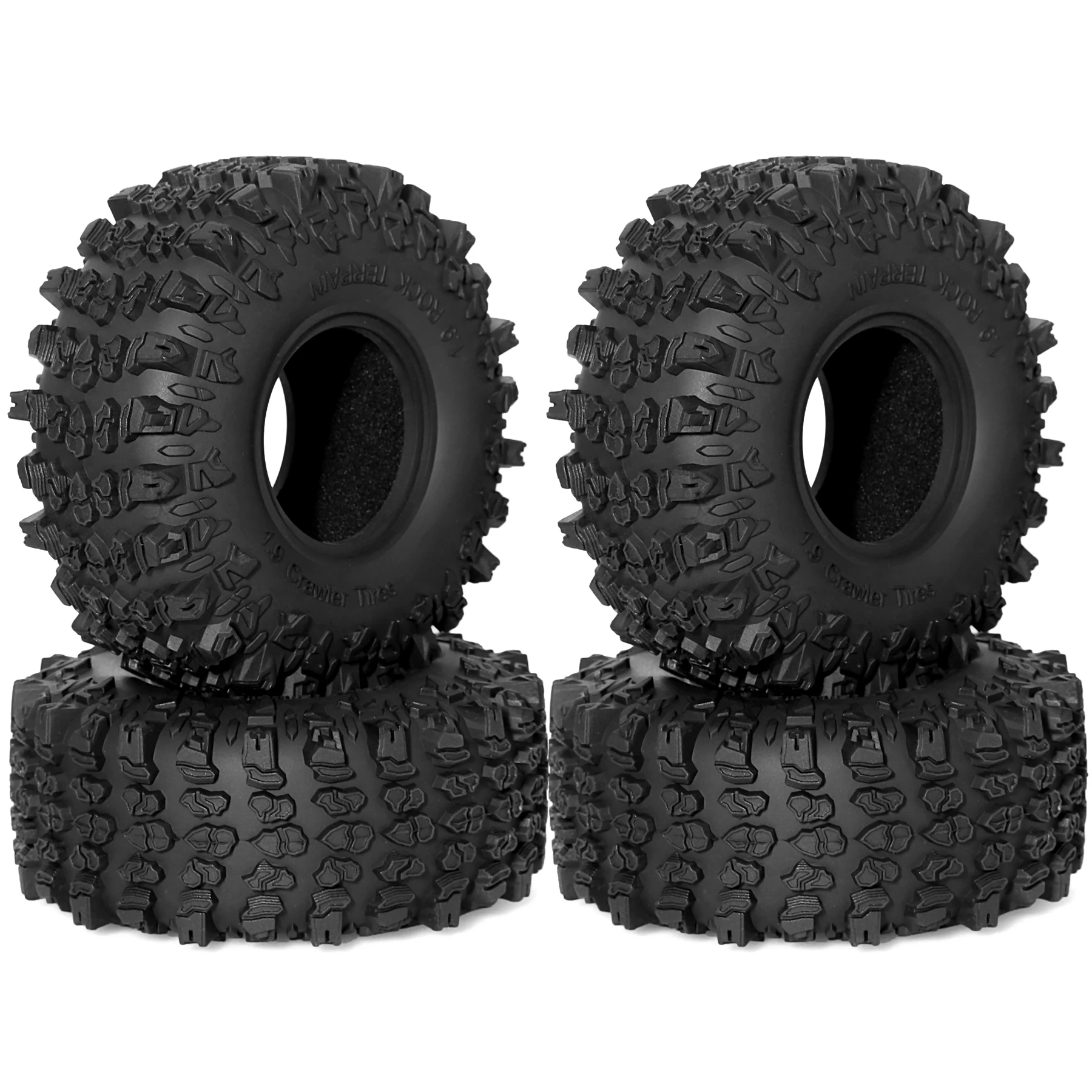 4PCS 1.9''/2.2'' Rubber Crawler Tires for 1/10 TRX4 TRX6 Axial SCX10 I II III 90046 AXI03007 Redcat GEN7 GEN8 RC4WD D90 image 3