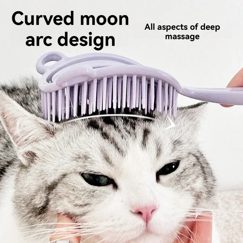 Pet Massage Comb One-Button Hair Removal De-shedding Brush for Cats and Dogs Grooming Comb for Fluffy Styling Loose Fur Removal