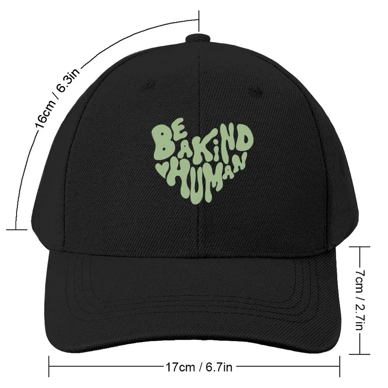 “Be a kind human” Heart Shaped Design Baseball Cap New In Hat Beach black Hat Luxury Brand Women's Beach Visor Men's