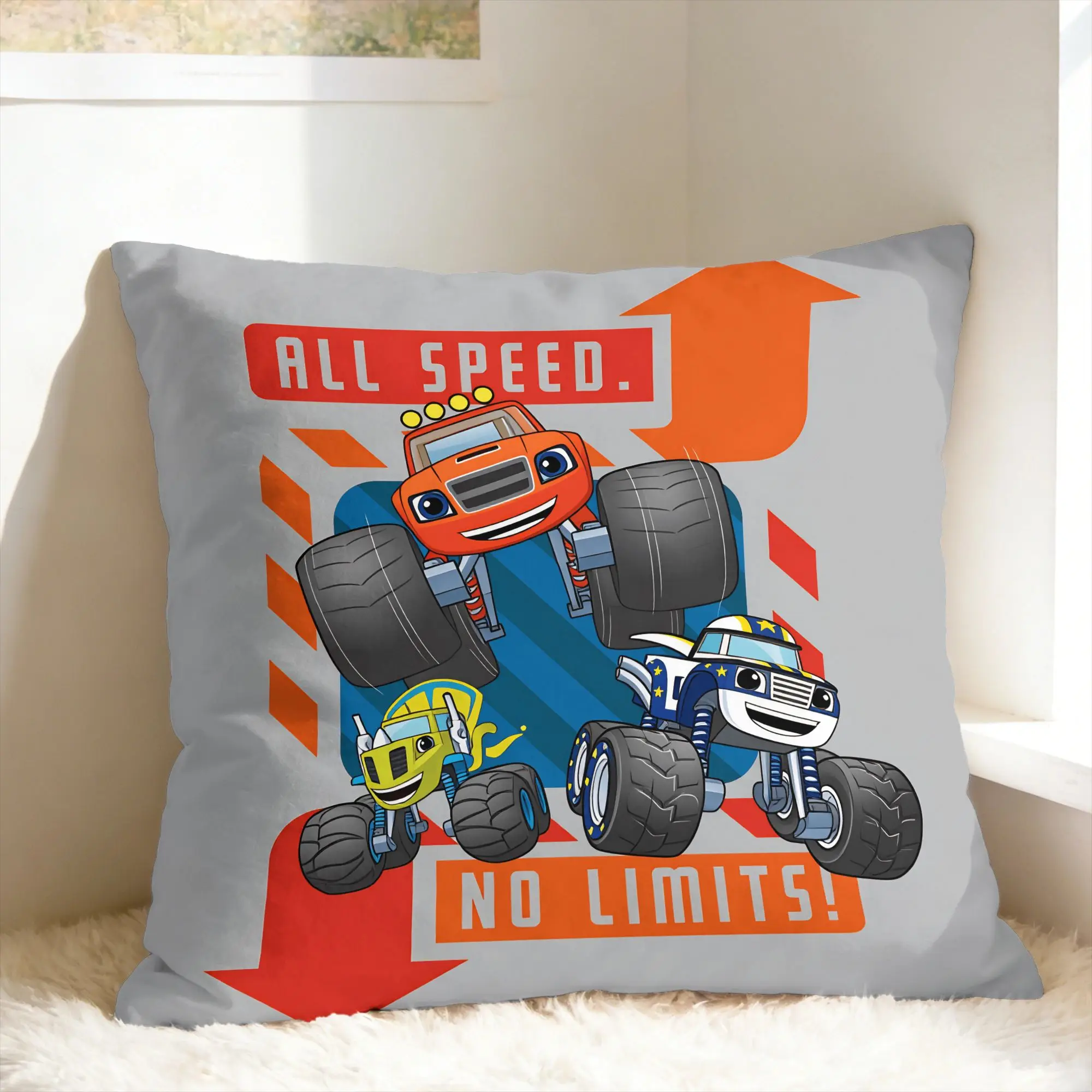 B-Blaze and the Monster M-Machines Pillow Cover  Custom Cushion Cover Novelty Pillow Case For Sofa Home Decoration