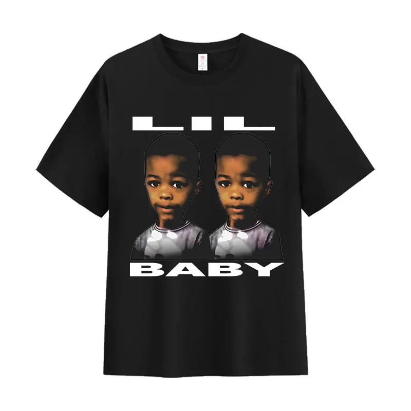 

Rapper Lil Baby Wham Album Graphic T shirt Men's Hip Hop gothic short sleeve t-shirts Retro Oversized Cotton t-shirt streetwear