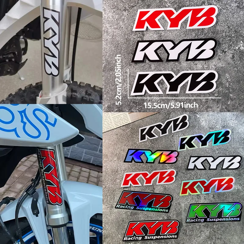 

2PCS KYB Motorcycle Front Fork Stickers Waterproof Vinyl Decals Motocross Suspension for KTM Yamaha Honda Suzuki Kawasaki BMW
