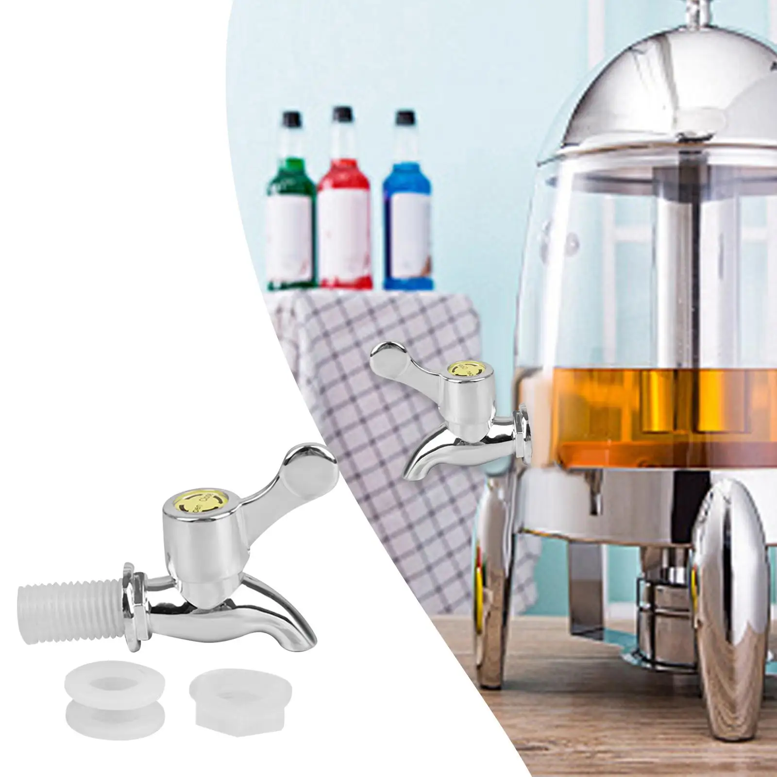 Kranek do dystrybutora napojów, łatwy montaż, do restauracji, hotelu, baru, zamiennik kranu do dystrybutora wody, wymienny wylewka.