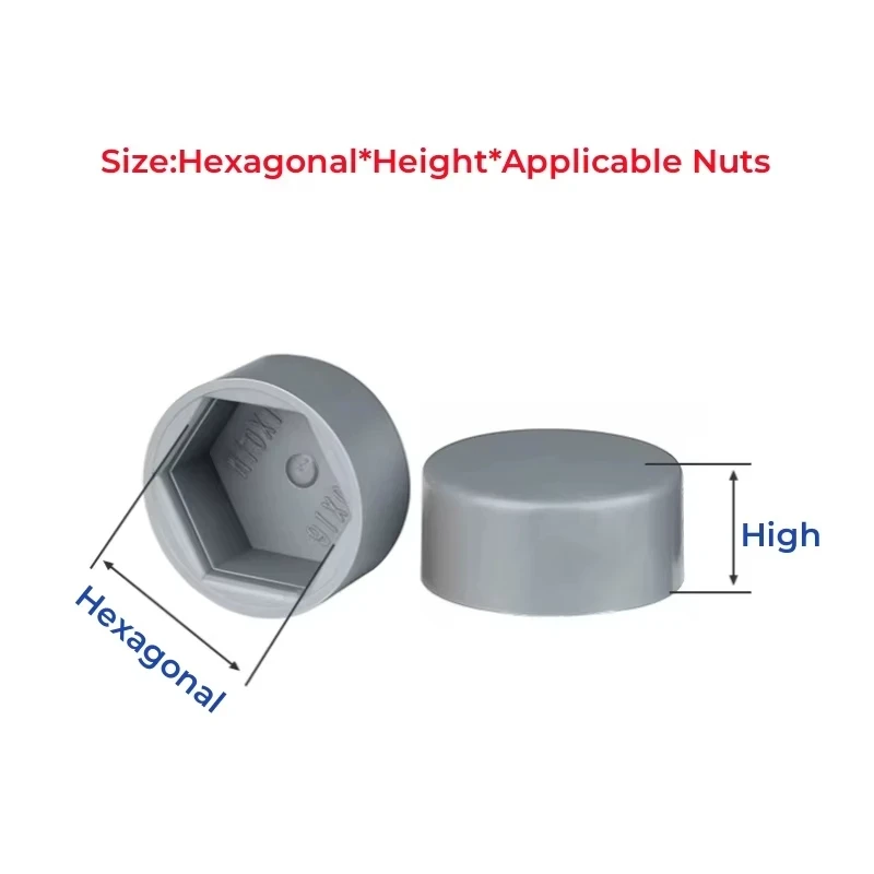 Plastic Protective Cap PE Nut Cap Cover M4 M5 M6 M8 M10 M12 M14 M16 M18 M20~M30 Hexagonal Screw Decorative Cap Dust-Proof Cover