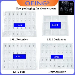 64pcs/Box Dental Transparent Crowns Adult Kids Dentist Kit 1.910/1.912 Temporary Preformed Posterior Pre-crown Matrices Matrix