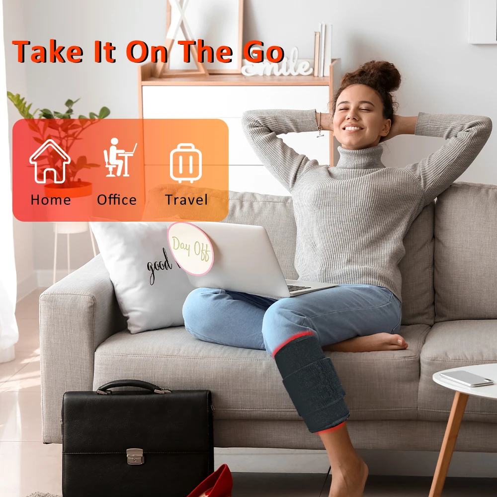 In stock 2026 Infrared LED Red Light Therapy PDT Machine Home Use 660nm 850nm Pain Relief Pad Warped Belt for Waist Back Shoulde