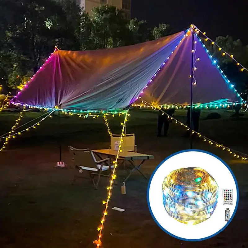 ไฟ Fairy String รีโมทคอนโทรลสีสัน 100 LEDs ไฟ Fairy IP65 กันน้ํา 32.8ft LED Strings วันหยุดโปรดปรานสําหรับ