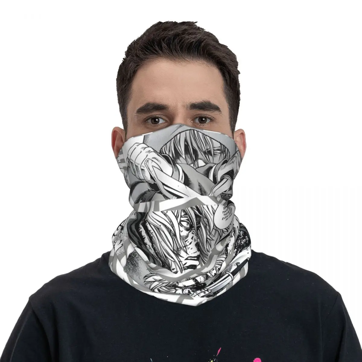 Thorfinn-Unisex Adulto Windproof rosto cachecol, Manga Stripe Bandana, Pescoço Gaiter, Motocicleta Clube, Balaclava, Equitação