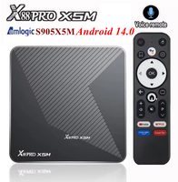 X88 PRO X5M Android 14 TV BOX Amlogic S905X5M Quad Core 4K LAN 1000M Dual Wifi BT 5.0 Voice Remote Media Player Set Top Box