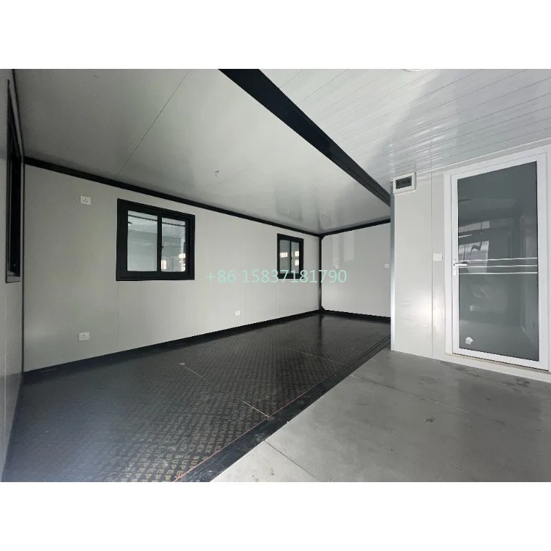 China Casa Container House Flat Roof Foldable Folding House Expandable Container House Big Window 20ft Home Container for Spain