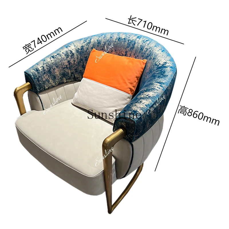 Light luxury ingot sofa leather high-end luxury villa large apartment  TF
