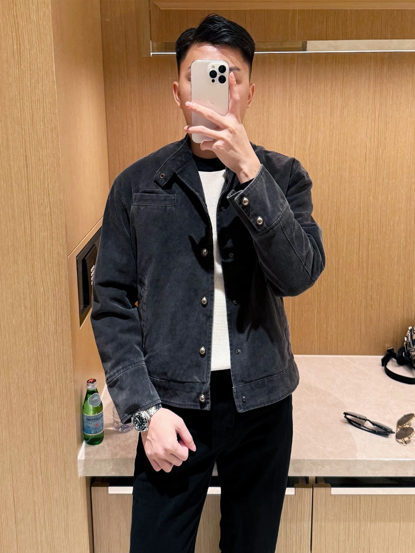 

Мужская винтажная куртка в британском стиле, свободного кроя, с воротником-стойкой, осенне-зимняя, из полиэстера и нейлона