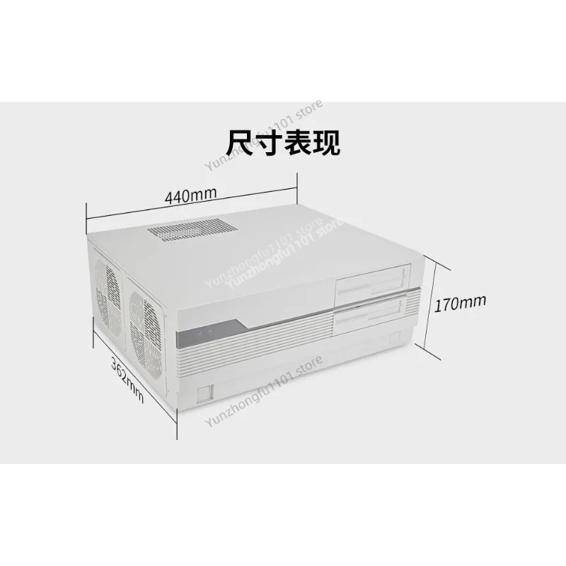 SilverStone Retro Horizontal ATX PC Case Optical Drive Bay Positive‑Pressure Airflow Design Office Gaming Computer Chassis