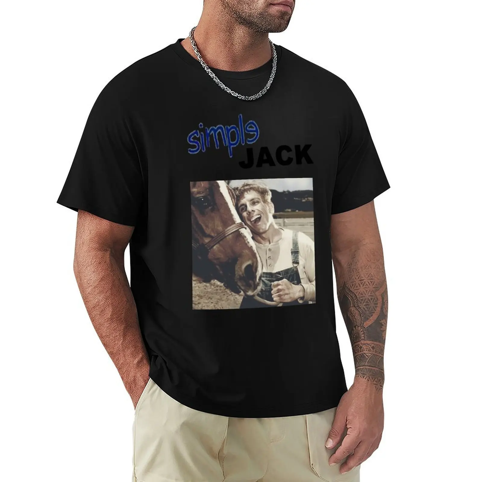 

Tropic Thunder - Simple Jack - Ben Stiller Unisex T-Shirt Minimalist Casual Short Sleeve Top