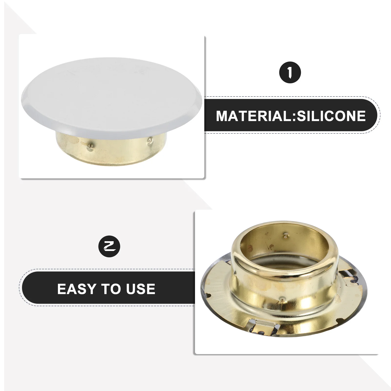 4Pcs Concealed Fire Sprinkler Head Covers Ceiling Mount Threaded Nozzle Protector Sprinkler System