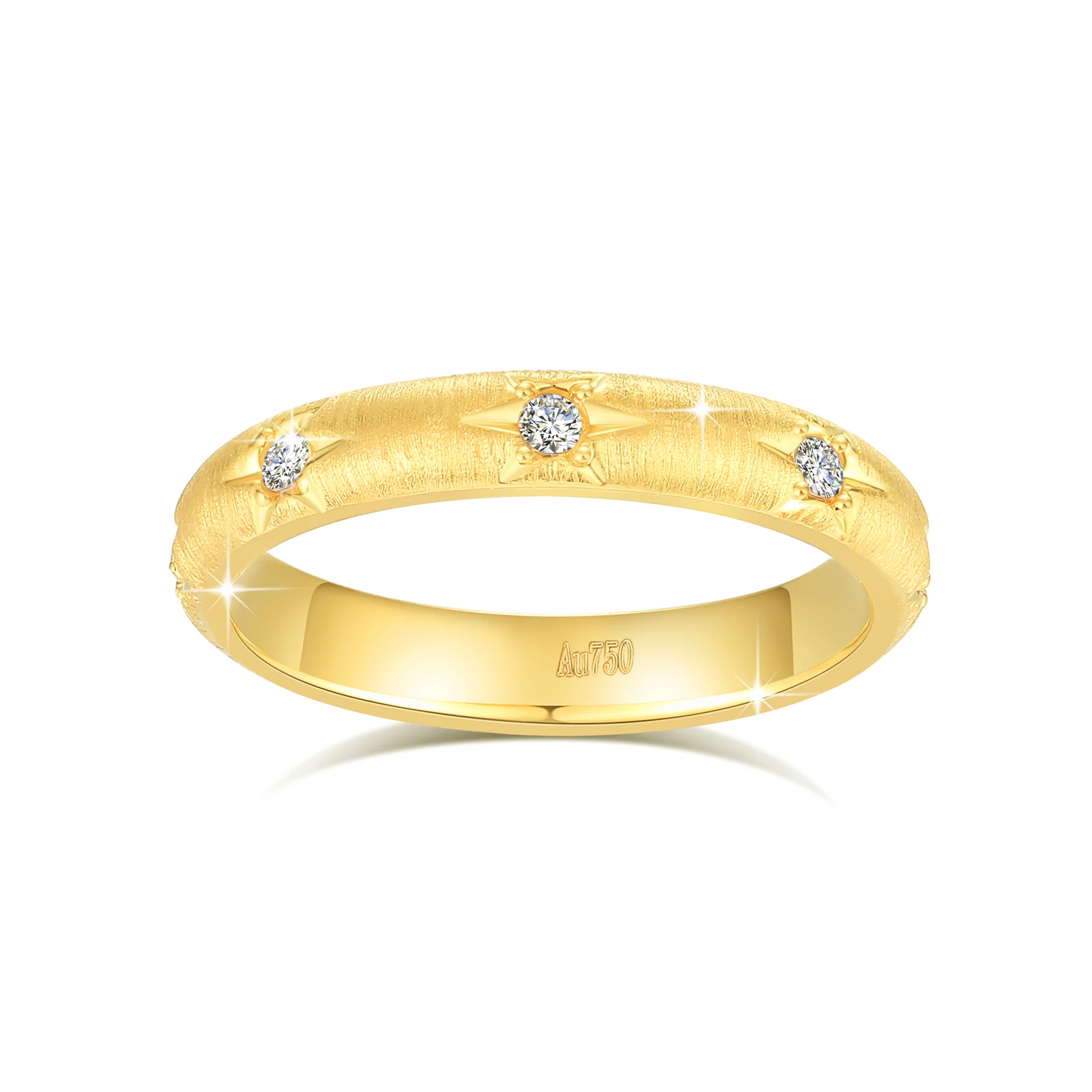 18K Gold Ring Au750 Moissanite Diamond Ring for women Engagement Wedding Anniversary Gift Fine Jewelry