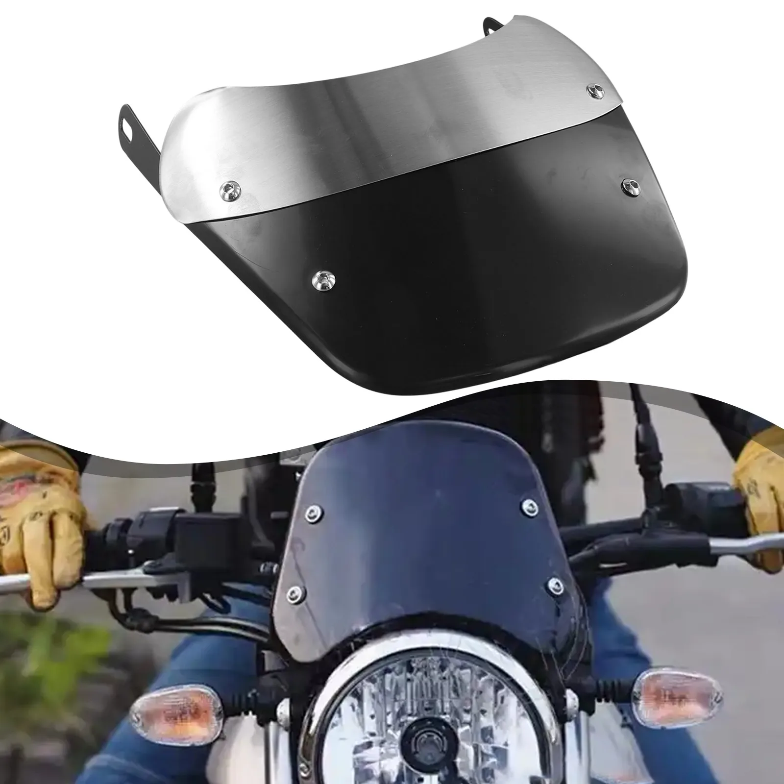 Windscreen Protector Designed Specifically For Motorbikes With Standard Sized Round Lighting Options Available
