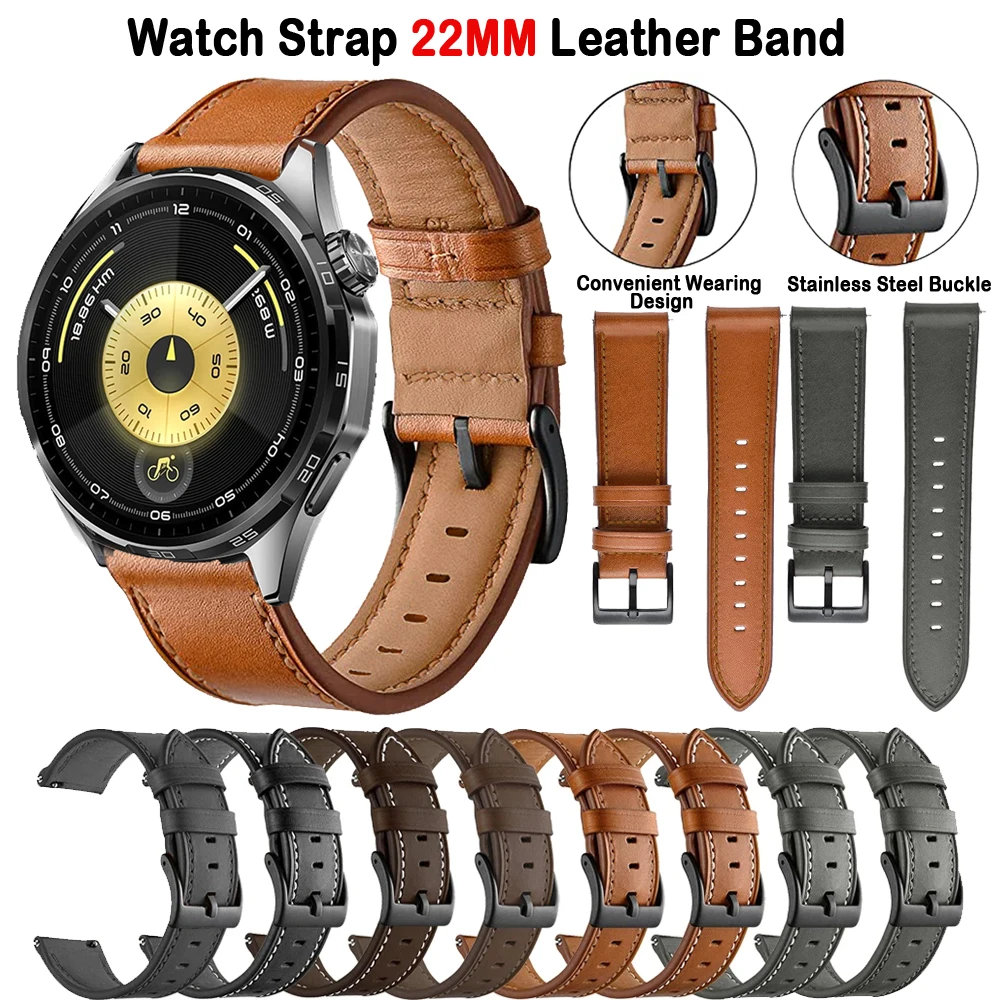 

20mm 22mm Leather Watch Strap For Huawei Watch GT6 GT6Pro 46mm Bracelet GT5/GT4/GT3/GT 2/GT2 Pro 42mm 46mm Straps Wrist correa