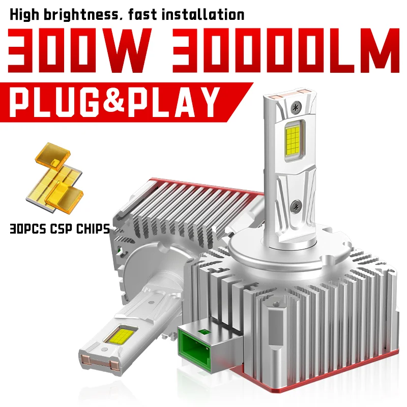 

D1S Led Headlight D3S Canbus Bulbs CSP D4S D2S D8S Led 300W Super Bright D1R D4R D2R D3R D Series Car Bulb Plug&Play 12V 24V