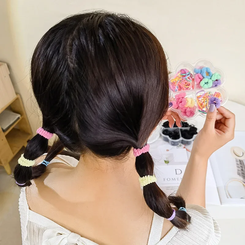 230/350Pcs Box Girls Hair Accessories Set Colorful Rubber Band Small Hair Clips Children Headband Barrettes Kids Accessories image 3