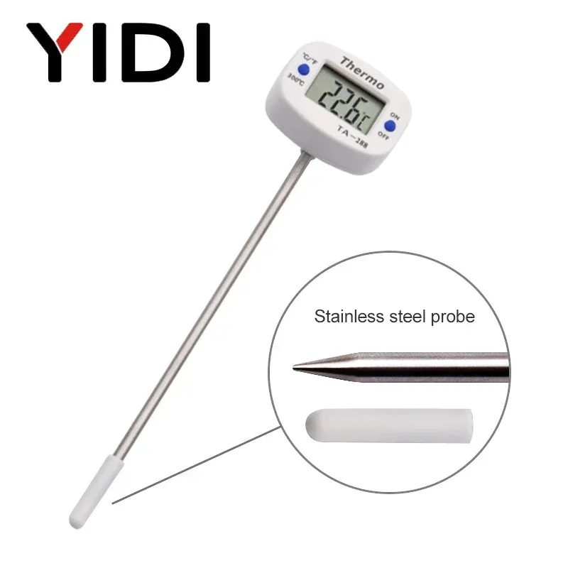 YIDI TA288 LCD Digital Probe Food Thermometer BBQ Meat Instant Read Cooking Thermometer Kitchen Oven Water Milk Oil