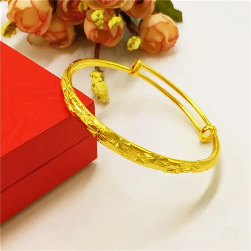 Long term color does not fade Vietnam and gold women's fashion push full Bracelet European currency gold Bracelet Jewelry