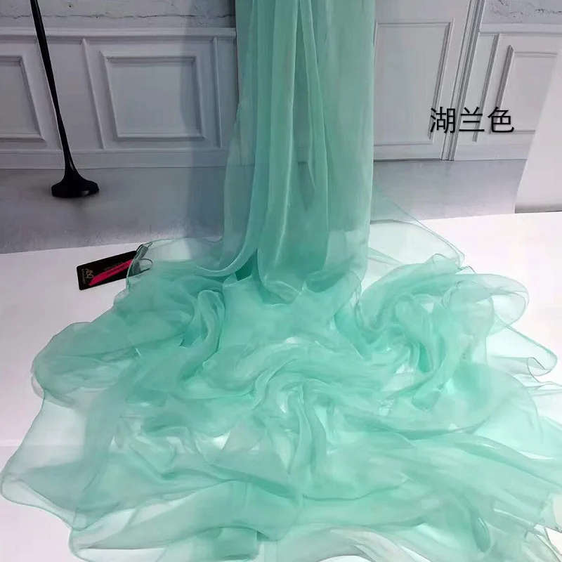 2023 Ultra-Dunne Ijs Zijde Sjaal Vrouwen Luxe Vier Seizoenen Effen Kleur Chiffon Sjaal Zomer Zonnebrandcrème Sjaal Strand Hijab neckerchie