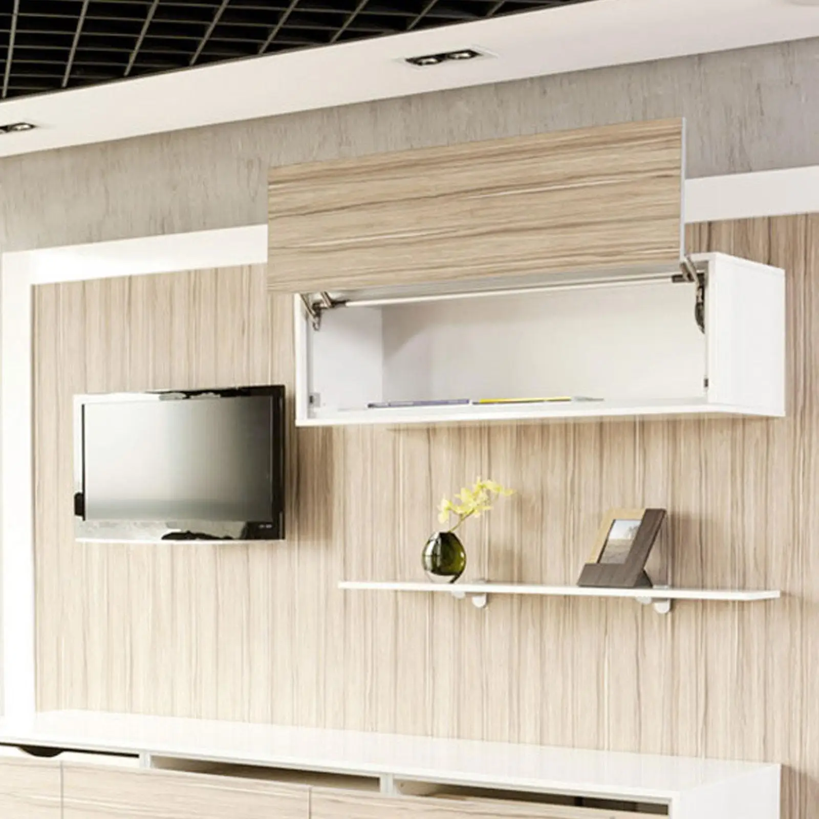 Cabinet Door Hinges Set Multipurpose Accessory for Folding Beds Sturdy Easily Install Top Lift Hardware Support Pneumatic Lever