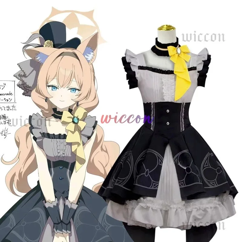 

NewAnime Game Blue Archive Iochi Mari Cosplay Costume Women Girl Dress Wig Headwear Full Set Dress Necklace Carnival Costume2025