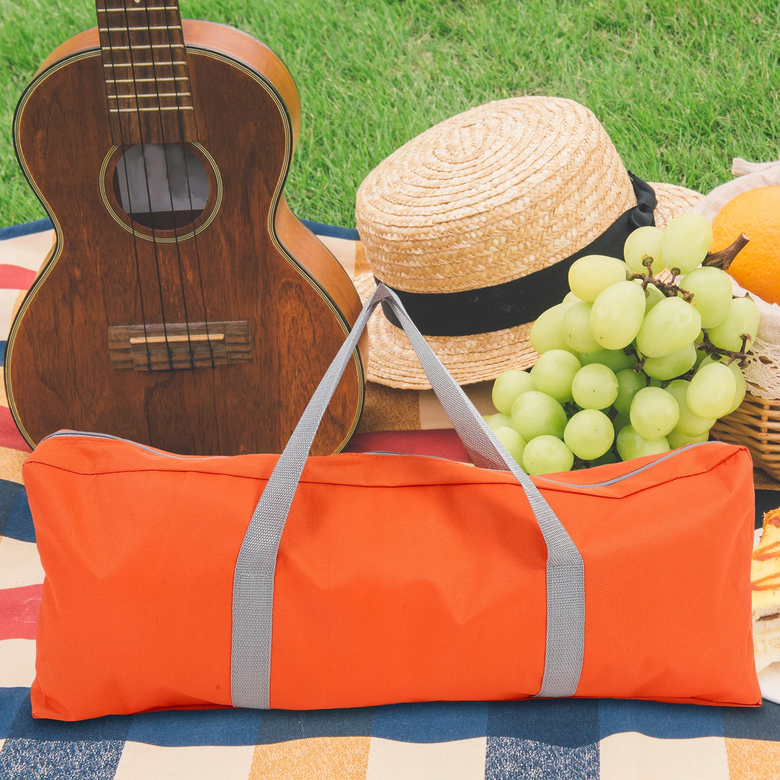 

Bbq Tool Storage Bag Heavy Duty Thickened Oxford Cloth Waterproof Foldable Grill Utensils Organizer For Outdoor Camping Picnic