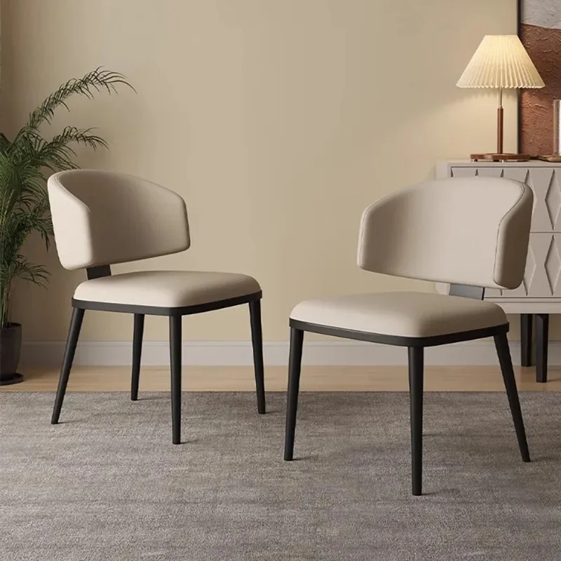 

Set Of 2 Comfortable Dining Chairs Premium Metal Legs Vanity Living Room Dining Chairs Nordic Design Chaises Home Furniture
