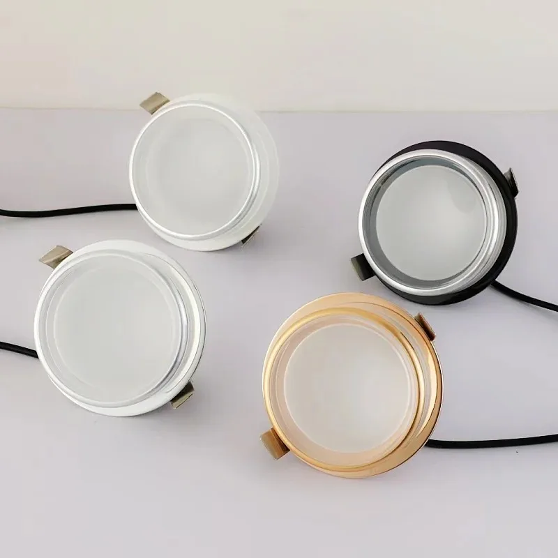 Simple Luxury Embedded Home Glass Creative Corridor Entrance Ceiling Round Bucket Light LED Hole Light