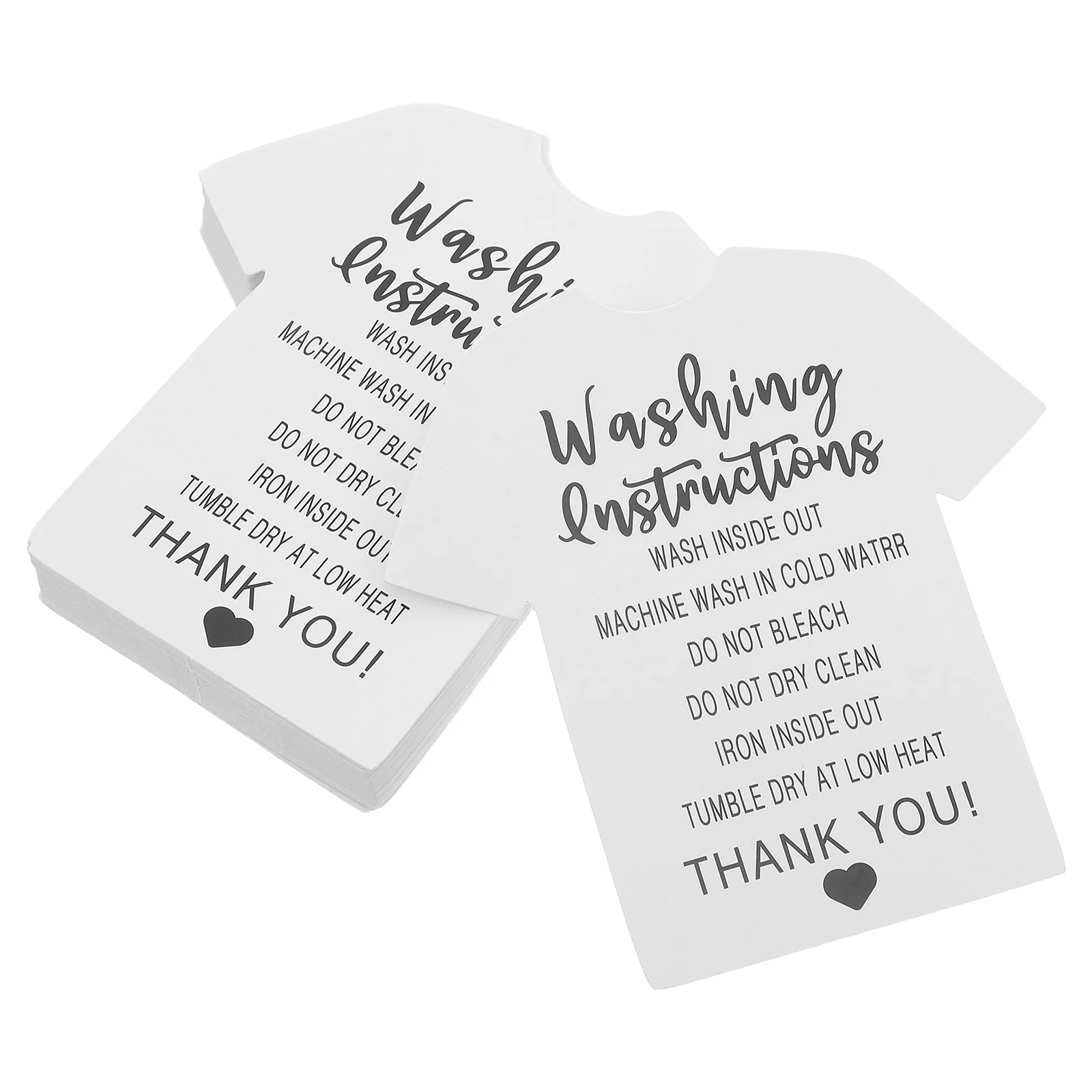 

300 шт. этикетки для стирки одежды, прозрачные стиральные бумажные бирки для малого бизнеса, необходимые бумажные бирки