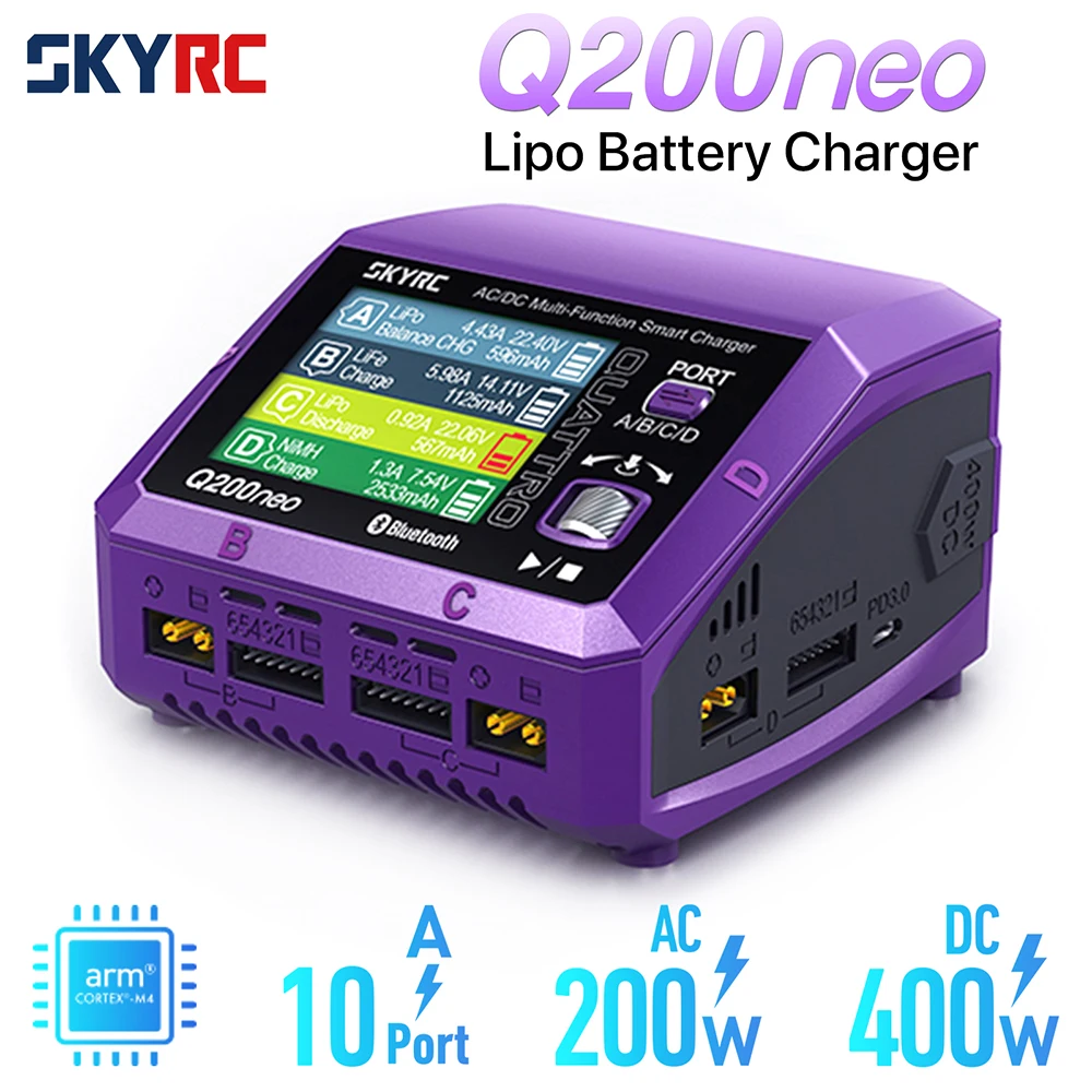 SkyRC Q200neo Lipo Battery Balance Charger Discharger AC200W DC400W for 1-6S LiPo