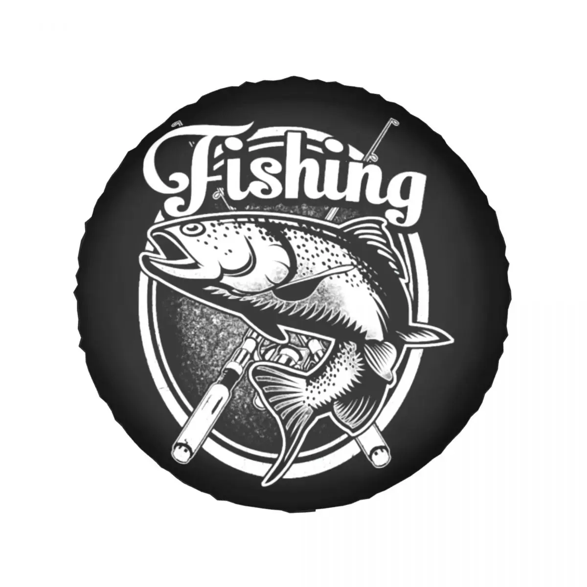 Custom Fish Just One More Cast I Promise Spare Wheel Cover for Jeep Pajero 4WD RV Fishing Addiction Fisher Tire Protector