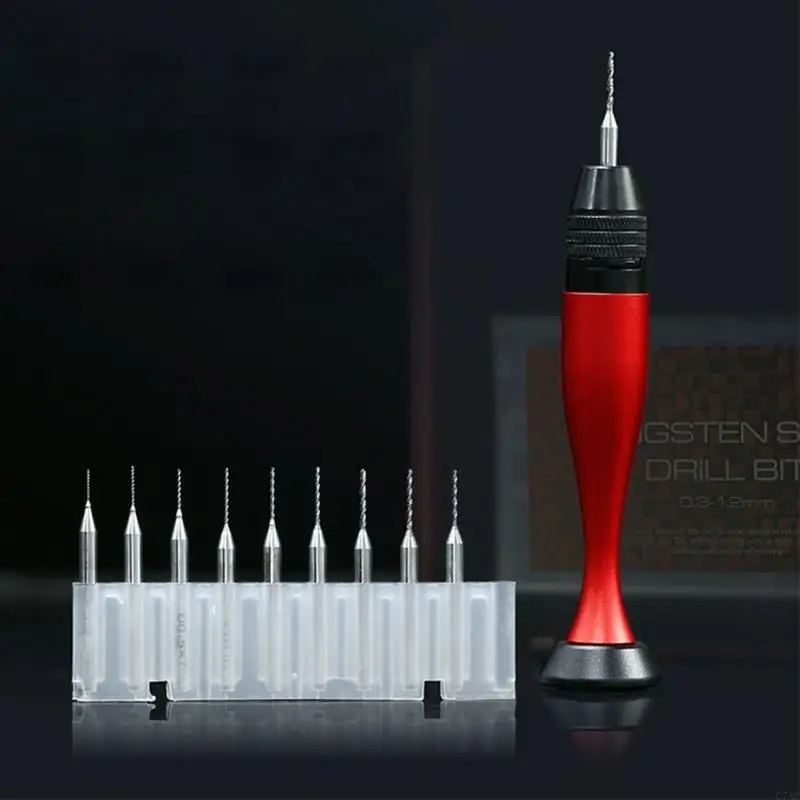 تدريبات يد سبيكة من الألومنيوم الدقيقة لـ 0.3-3.2mm bit Defeld Detail Model Work Creative Craft Projects Building Hobby Tool
