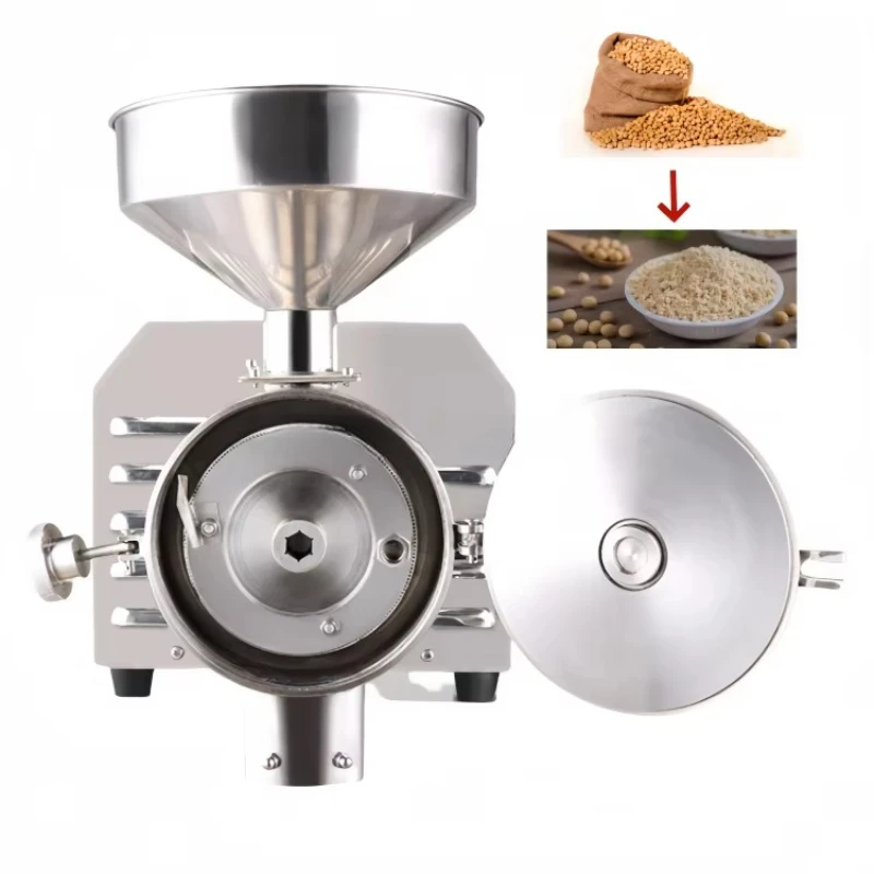 

Grain grinder Corn Soybean Seeds Bean Herbal Flavor Grinder Flour Mill Commercial