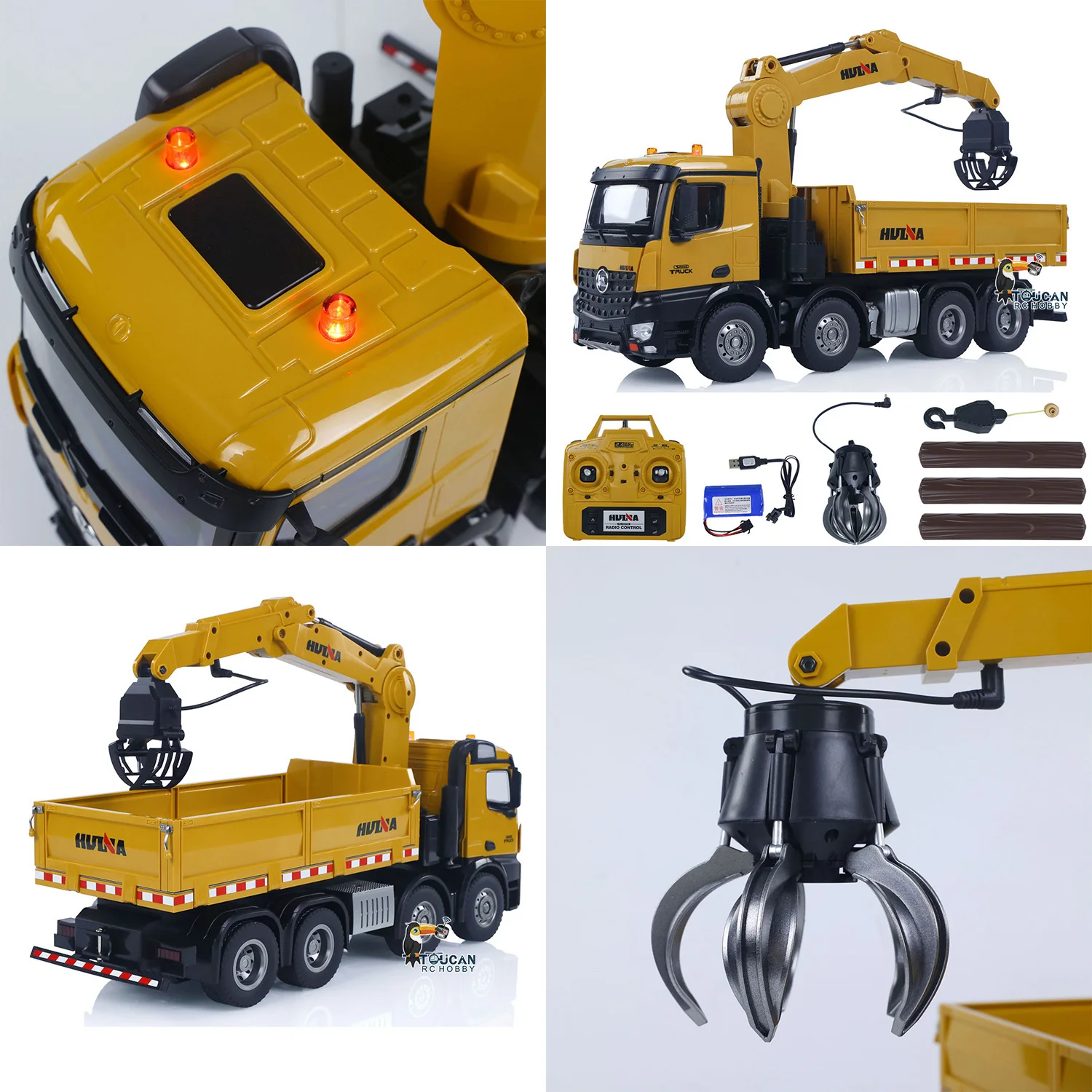 

Американский склад HUINA 1575 RC 1/14 деревянный грузовик-самосвал, модель игрушки, 2,4G радио, 1200 мАч, аккумулятор, радиоуправляемая модель, игрушки, подарки на день рождения для детей