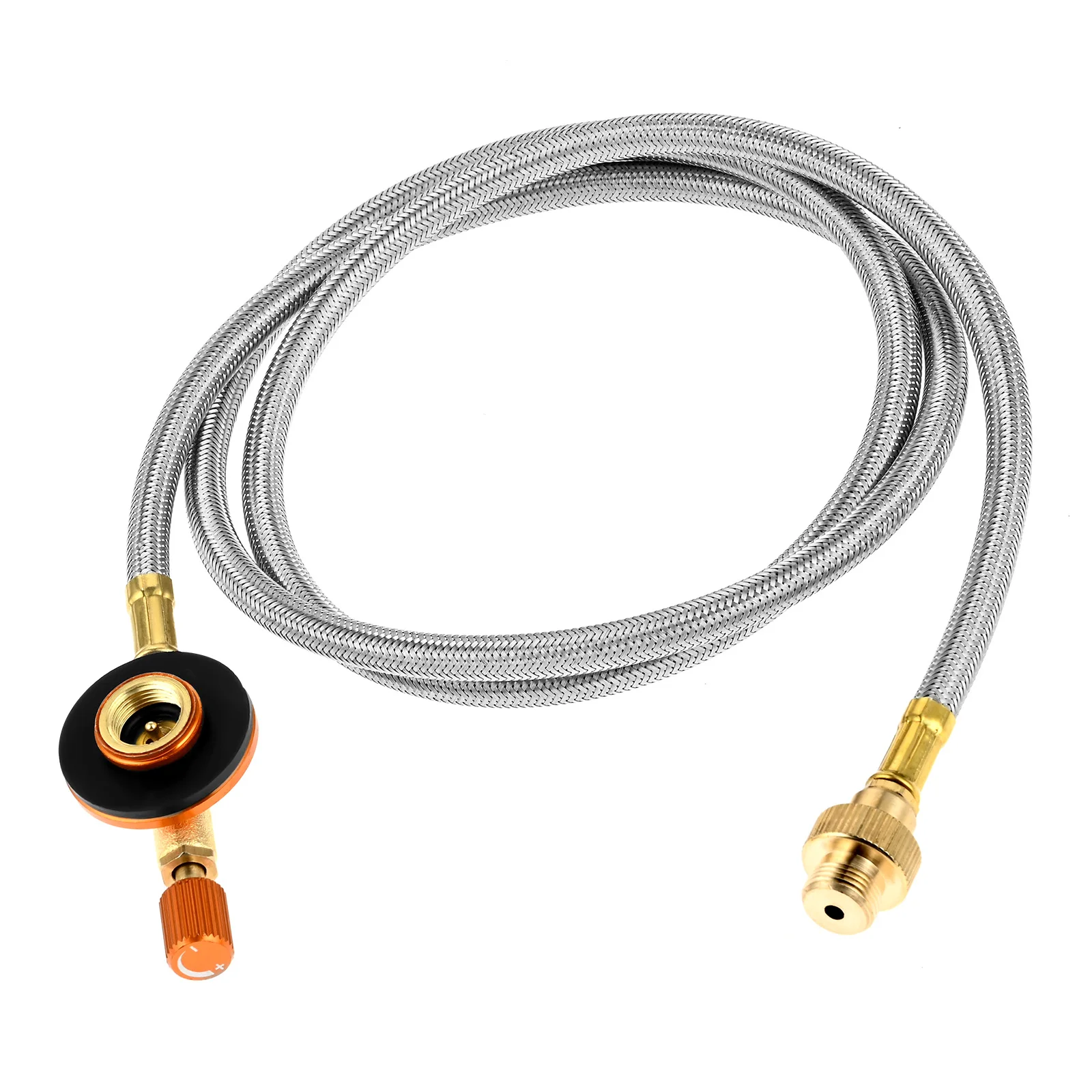 

Gas Hose Line Gas Extension Braided Hose 100cm/40" OD Can Gas Adapter Universal Male Connector Camping Hiking Outdoor Picnic BBQ
