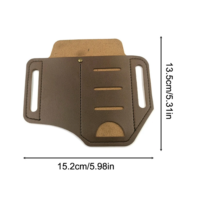 Cinturón táctico de herramientas múltiples, bolsa de cuero PU, bolsa de almacenamiento de herramientas portátil, funda de cintura para acampar al aire libre y caza