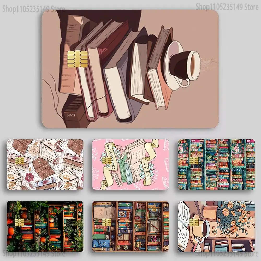 

Read Books illustration Sticker Film Tape Skin for Credit Card Debit Card Cartoon Waterproof Stickers Small Chip