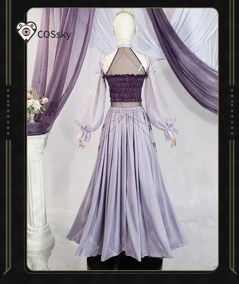 

Yukina Minato Anime BanG Dream! Cosplay Costume Halloween Christmas Women elegant light purple dress accessories prop uniform
