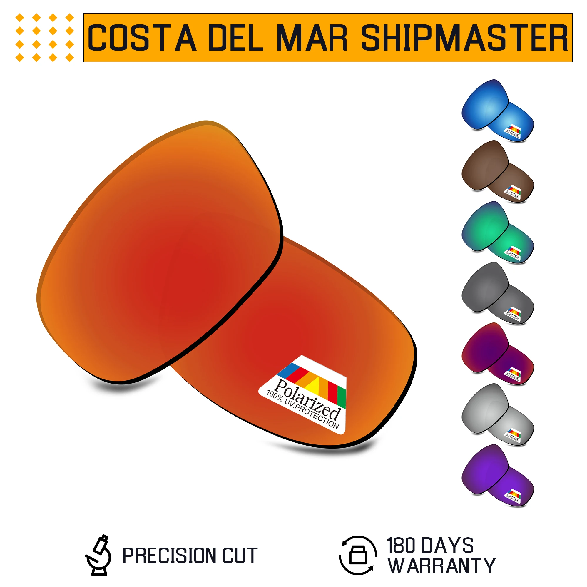 

Bwake Polarized Replacement Lenses for-Costa Del Mar Shipmaster Sunglasses Frame - Multiple Options