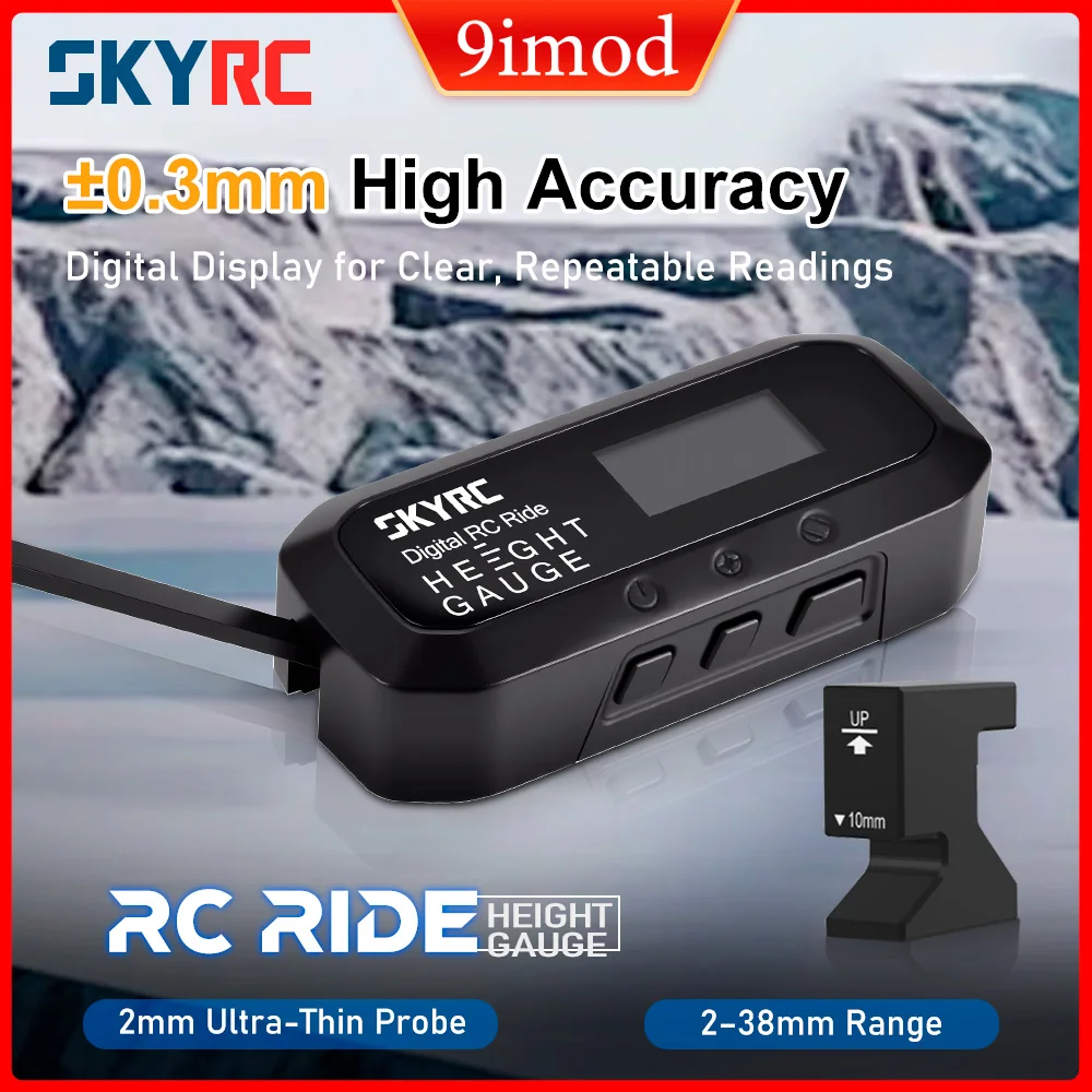 SkyRC RC Ride Height Gauge Digital 0.1mm Precision 2–38mm Range for 1/24–1/8 Cars
