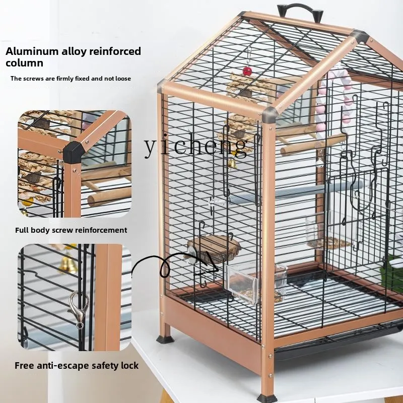 TQH parrot cage large villa Xuanfeng monk small sun parrot special bird cage horizontal silk ecological new style