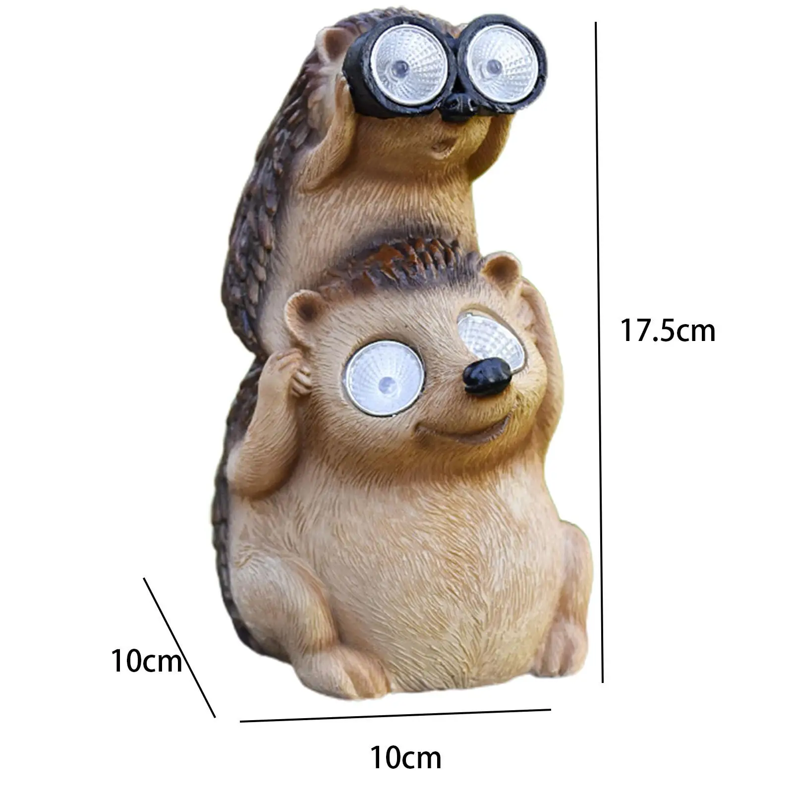 Harz Solar Garten Statue mit LED-Lichtern Rasen Ornament Tier figur für zu Hause