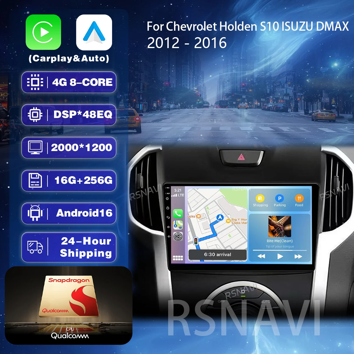 Android 16 Carplay Car Radio Multimedia For Chevrolet TrailBlazer 2012 - 2016 S-10 S10 Colorado For Isuzu D-Max DMAX Stereo 2din