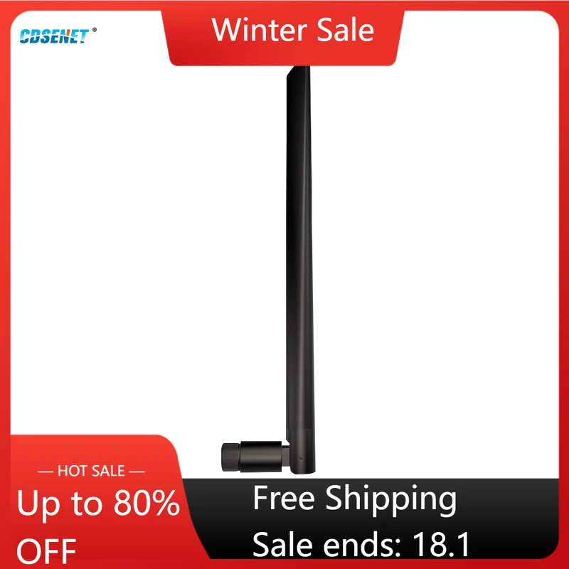 2Pcs 915MHz Rubber Antenna Omnidirectional High Gain 3.5dBi SMA-J Interface TPEE for Smart Home Router CDSENET TX915-JKD-20