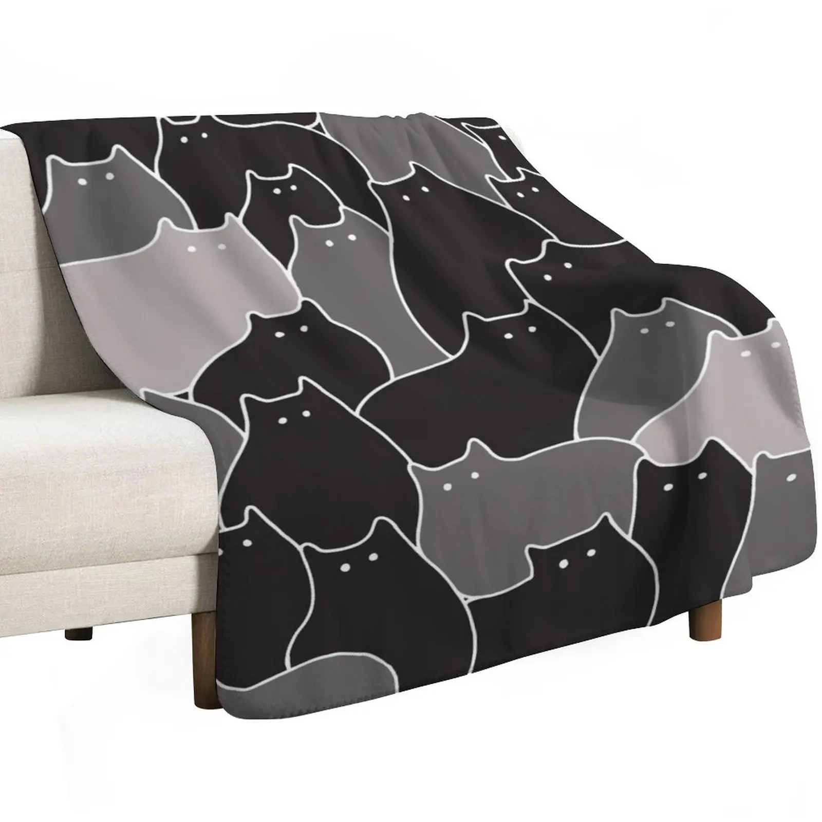 

Lots of Cats (Grey) Throw Blanket Soft Big Comforter christmas decoration Retros Blankets